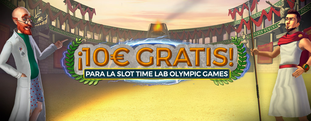 Disfruta de tus 10€ gratuitos para jugar a la slot Time Lab Olympic Games