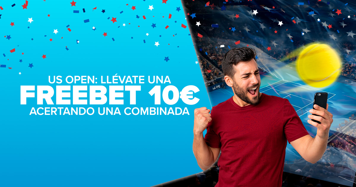 Hasta 50€ en Freebets con tus apuestas de tenis combinadas y ganadoras al US Open