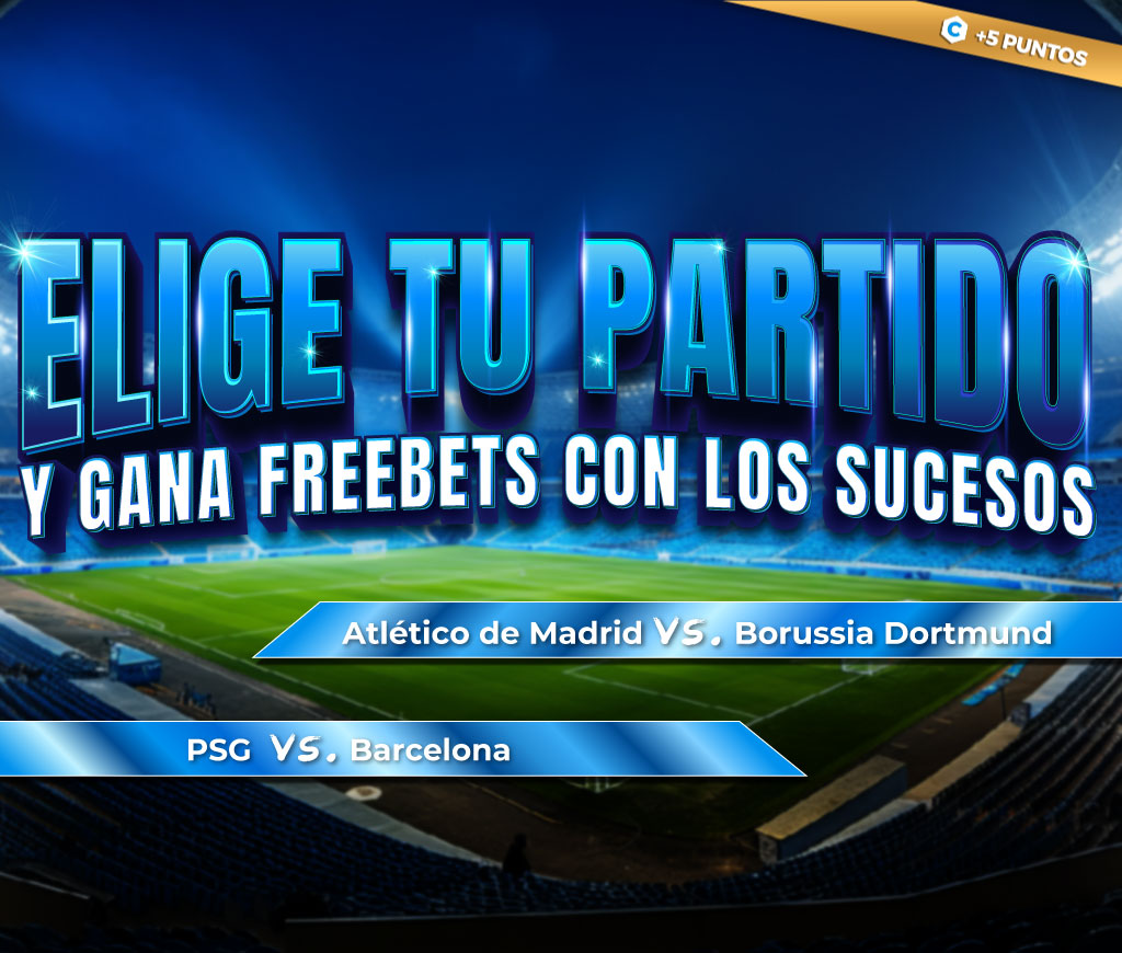 Promoción para tus apuestas de futbol: Hasta 50€ en Freebet con el Atlético - PSG