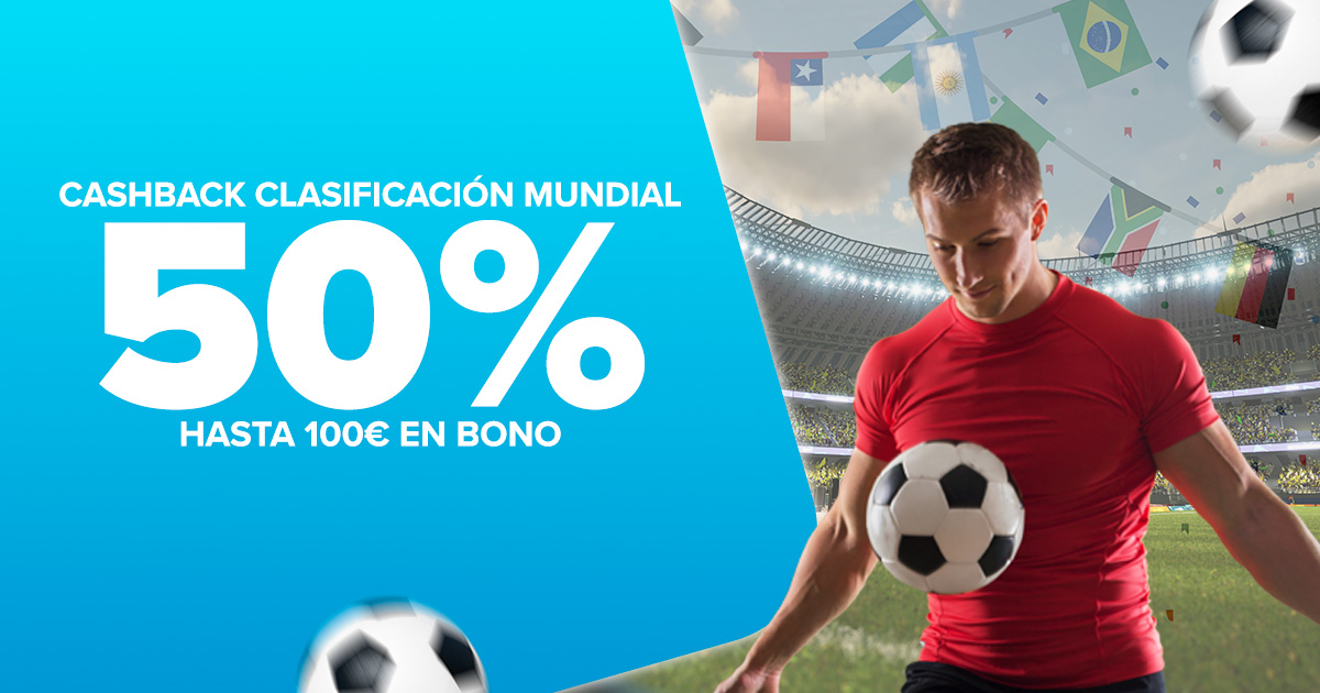 Crea tu apuesta, si no aciertas, 50% de Cashback en Bono de Apuestas hasta 100€