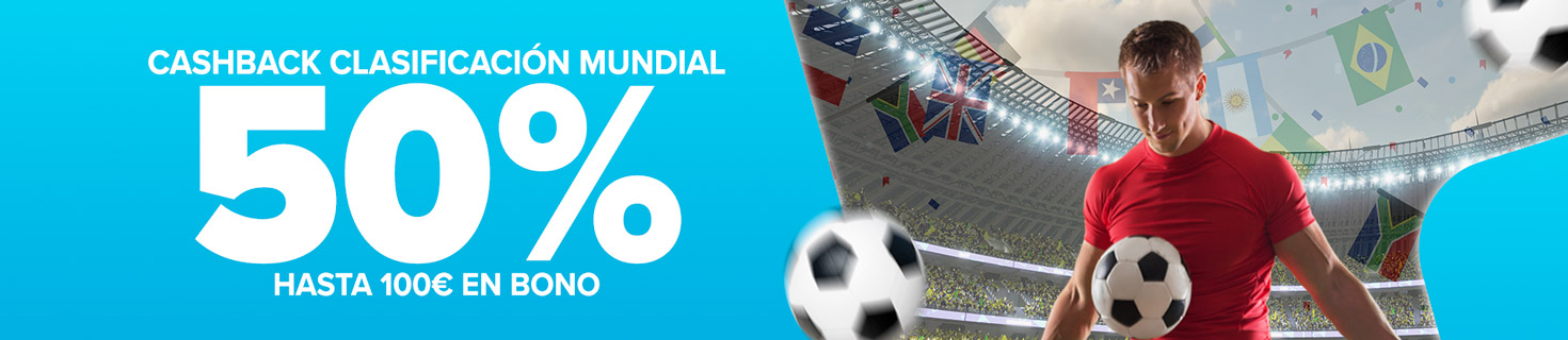 Crea tu apuesta, si no aciertas, 50% de Cashback en Bono de Apuestas hasta 100€