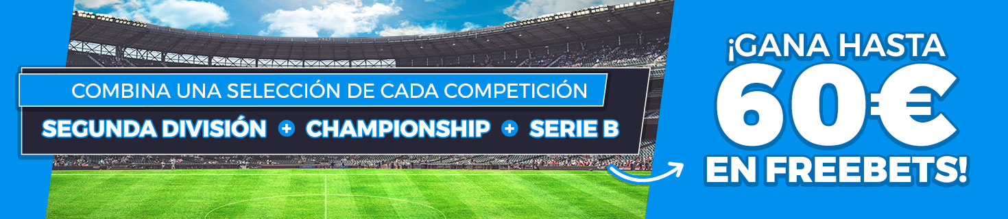 Promoción Apuestas fútbol: ¡Llévate hasta 60€ en Freebets con tus combinadas!