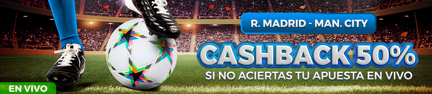 Promoción para Apuestas de fútbol en directo a la Champions: ¡Cashback del 25%!