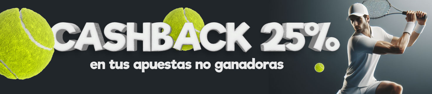 25% Cashback en apuestas de Tenis al ATP Adelaide y Auckland + WTA Adelaide y Hobart
