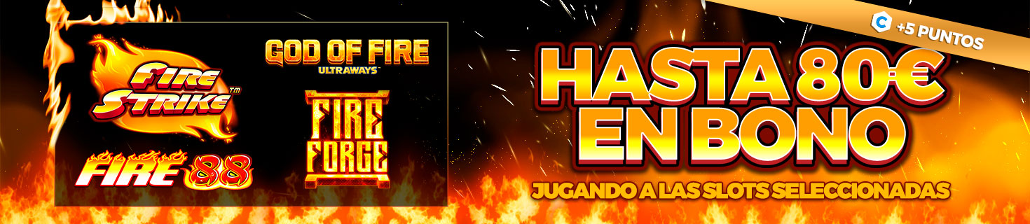 Promoción para Casino y Slots: Gana 80€ jugando a las Slots seleccionadas