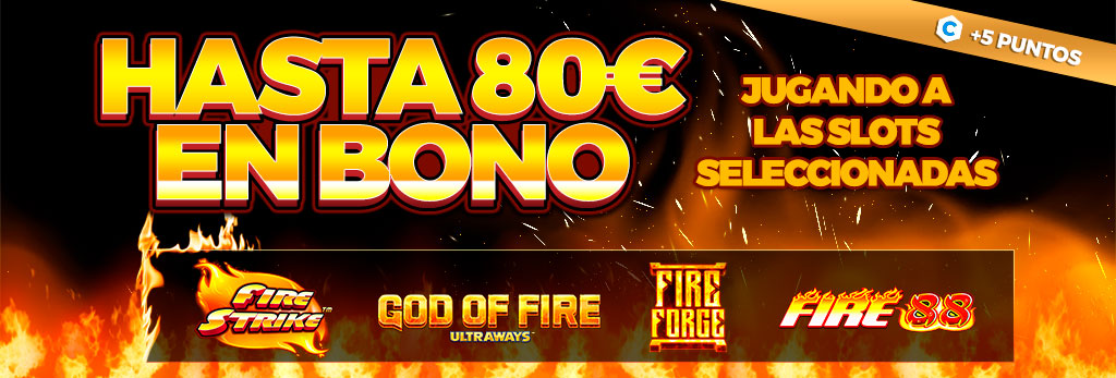 Promoción para Casino y Slots: Gana 80€ jugando a las Slots seleccionadas