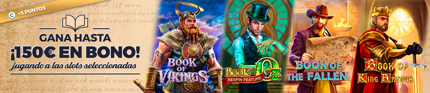 Promoción para Casino y Slots: Gana 150€ jugando a las Slots seleccionadas