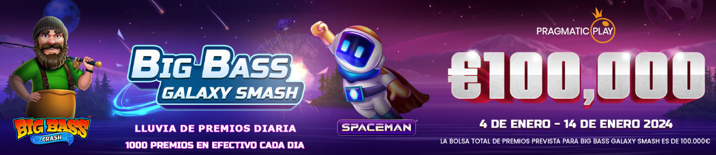 Torneo Pragmatic Big Bass Galaxy Smash Pragmatic ¡Se reparten 100.000€ en premios!