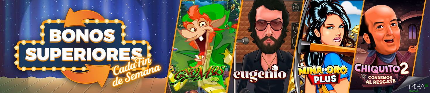 Consigue 10 bonos superiores cada finde para las Slots seleccionadas de MGA