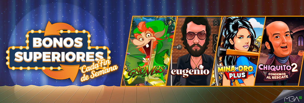 Consigue 10 bonos superiores cada finde para las Slots seleccionadas de MGA