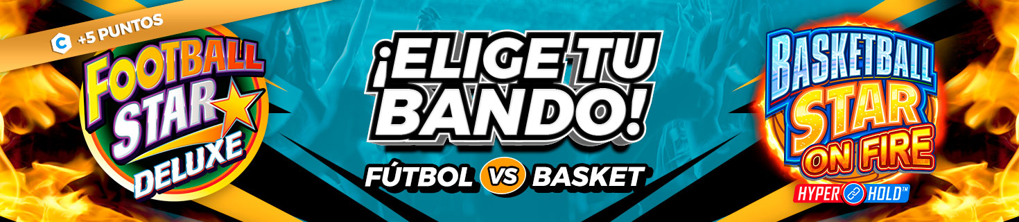Elige tu bando: Fútbol vs Basket. ¡50€ en Bono si tu bando es el ganador!