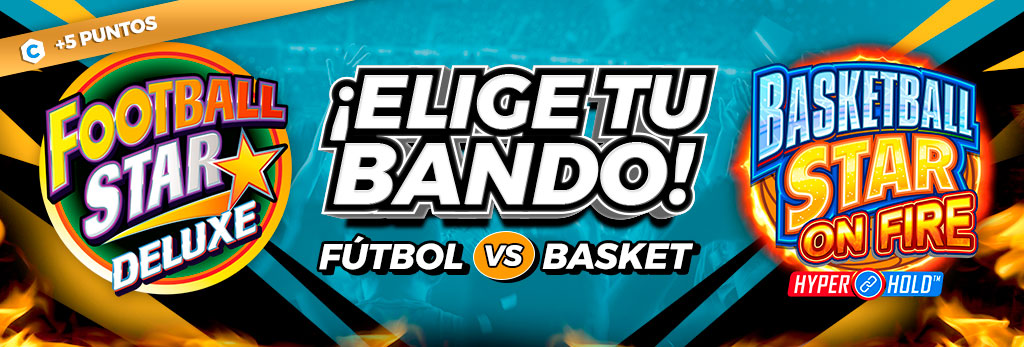 Elige tu bando: Fútbol vs Basket. ¡50€ en Bono si tu bando es el ganador!