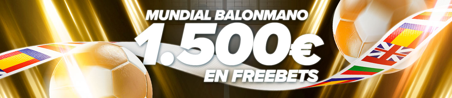 Torneo de Apuestas al Mundial Balonmano: 1.500€ en Freebets