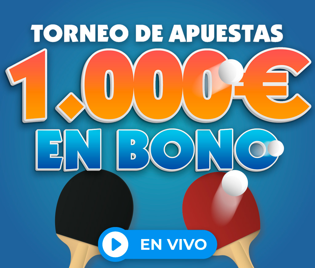 Participa en el torneo de apuestas Tenis de Mesa ¡Repartimos 1.000€ en Bonos!