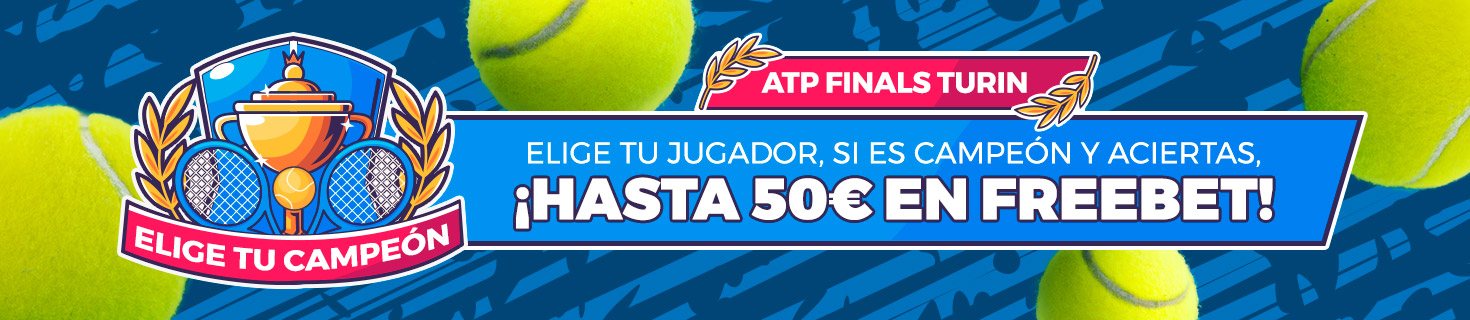 ¡Elige tu equipo campeón de la ATP Finals y gana una Freebet por cada acierto!