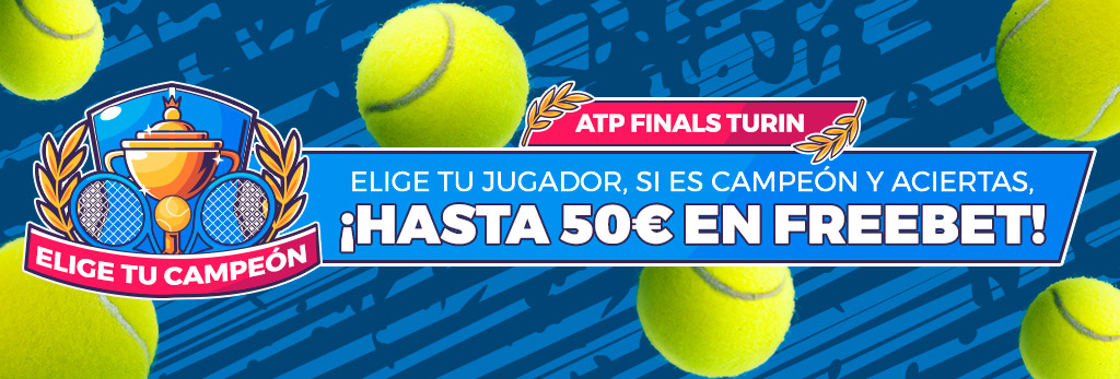 ¡Elige tu equipo campeón de la ATP Finals y gana una Freebet por cada acierto!