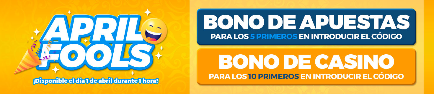 Hoy te regalamos Bonos de Apuestas o Casino si introduces el código válido, ¡suerte!