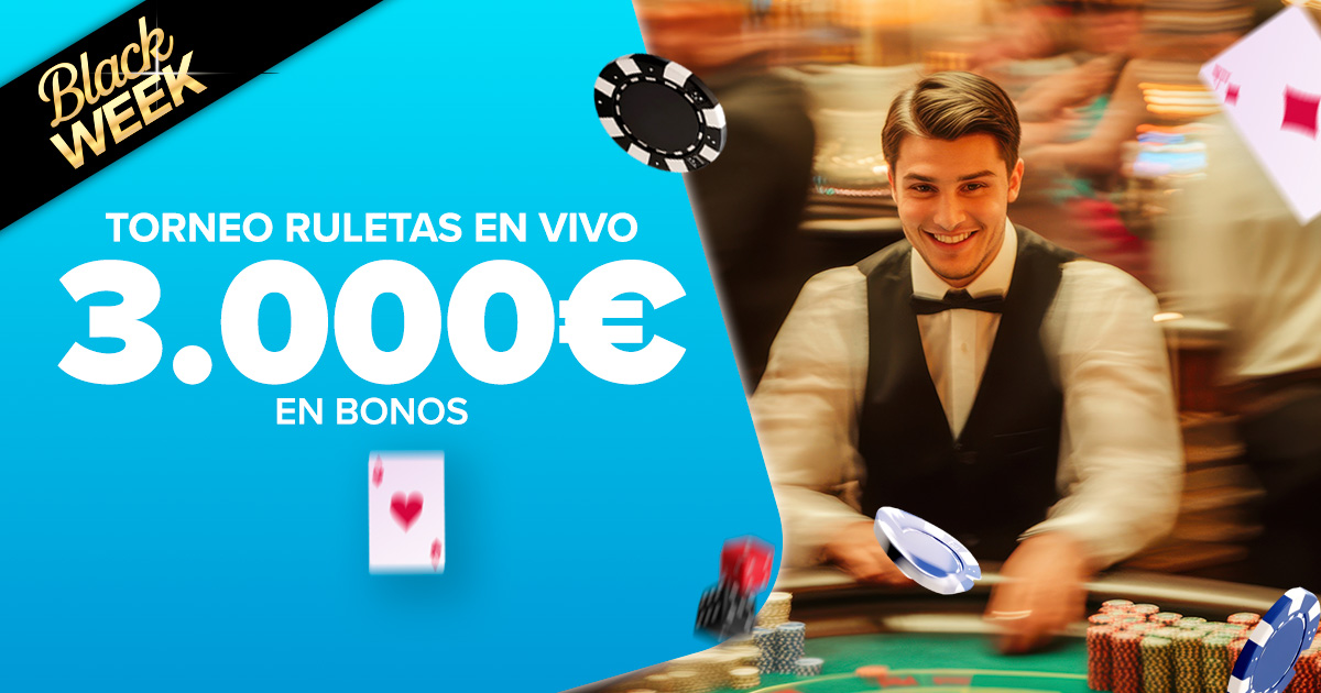 Juega en el Torneo de Ruletas y clasifícate. Repartimos 3.000€ en Bonos