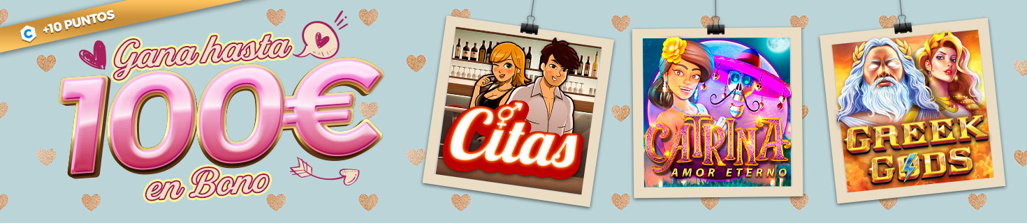 Promociones Casino: Gana 100€ en Bono jugando a las Slots seleccionadas