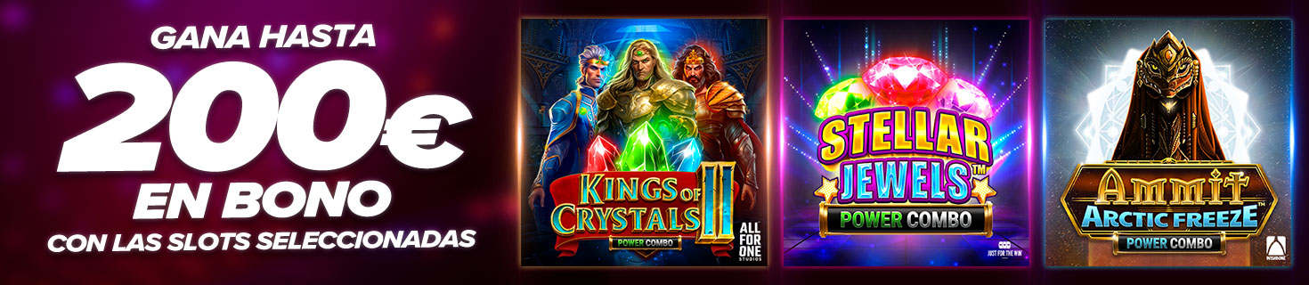 Gana hasta 200€ en Bono con la slot Las Slots de Games Global seleccionadas