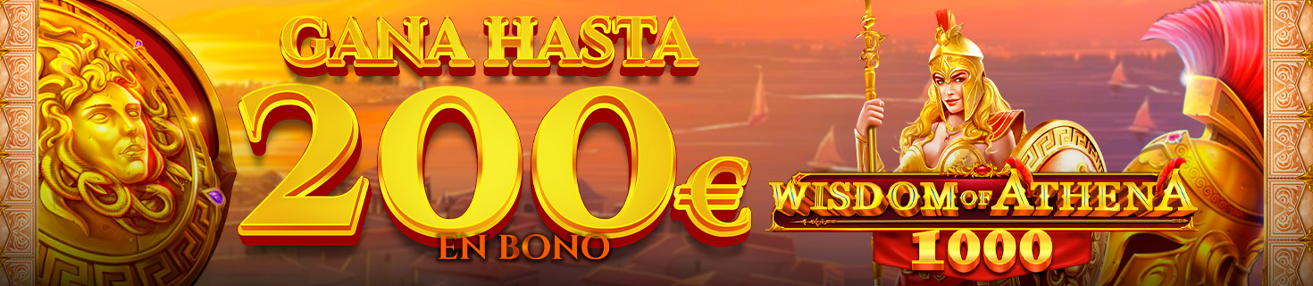 Gana hasta 200€ en Bono con la slot Wisdom of Athena 1000