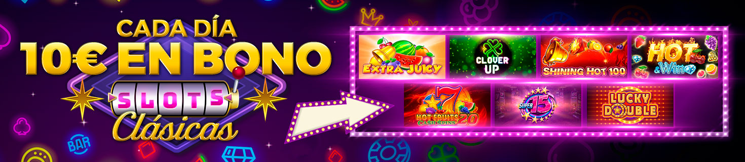 ¡Te damos un Bono de 10€ cada día para la slot seleccionada!