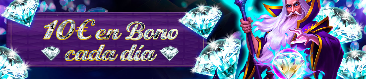 ¡Te damos un Bono de 10€ cada día para la slot seleccionada!