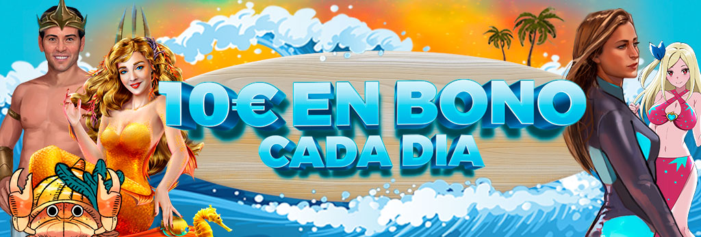 ¡Te damos un Bono de 10€ cada día para la slot seleccionada!