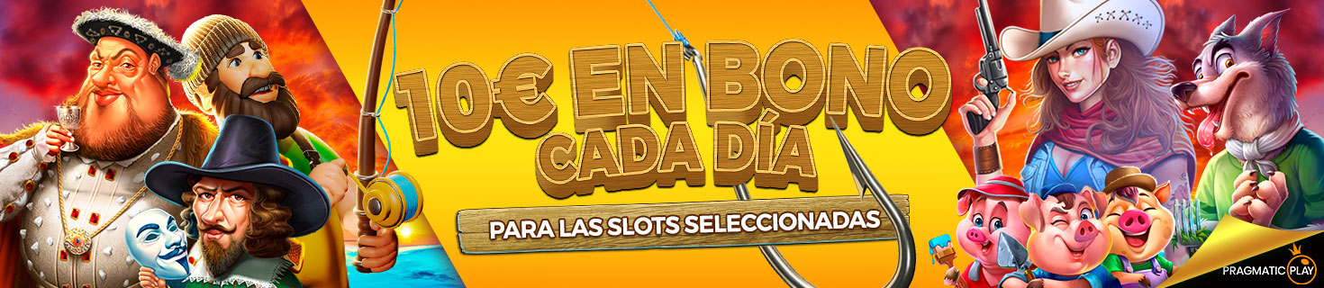¡Te damos un Bono de 10€ cada día para la slot seleccionada!