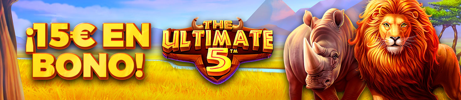 ¡Regalo de 15€ en Bono de Casino para la Slot The Ultimate 5!