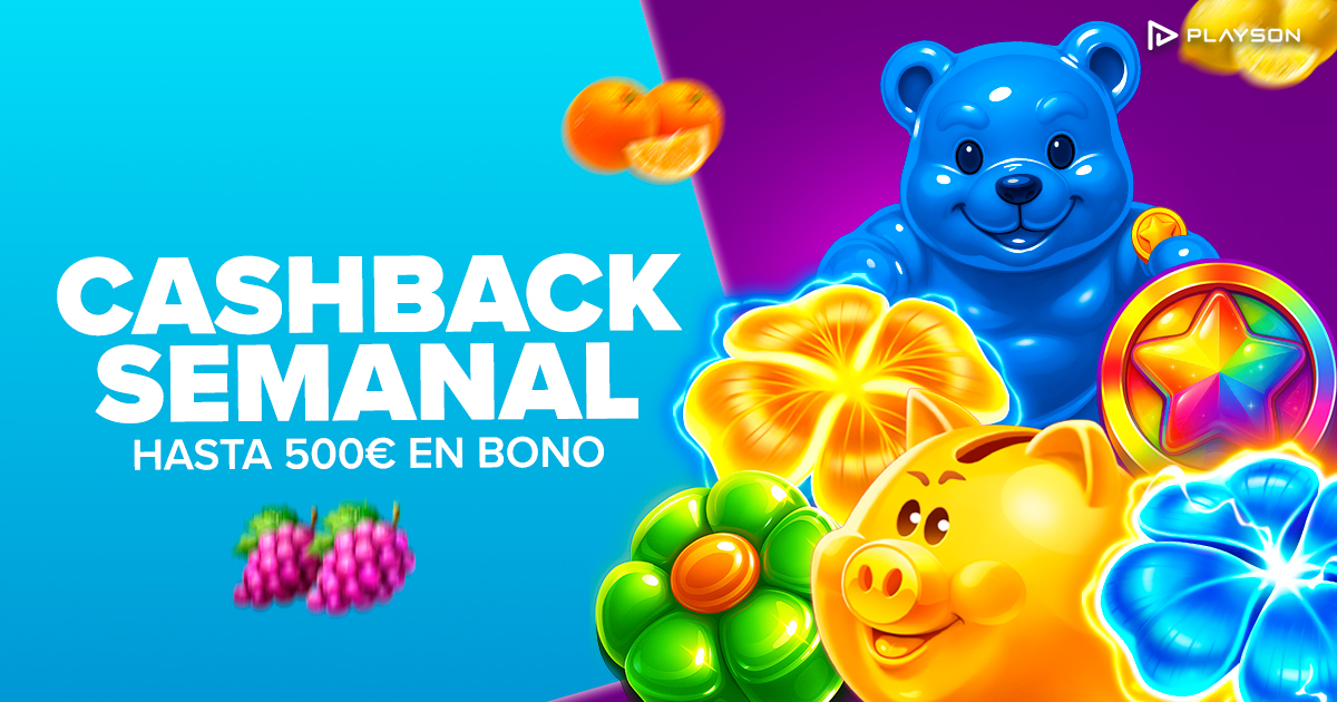 ¡Devolución según tu balance negativo hasta 500€ en Bono en todas las Slots de Playson!
