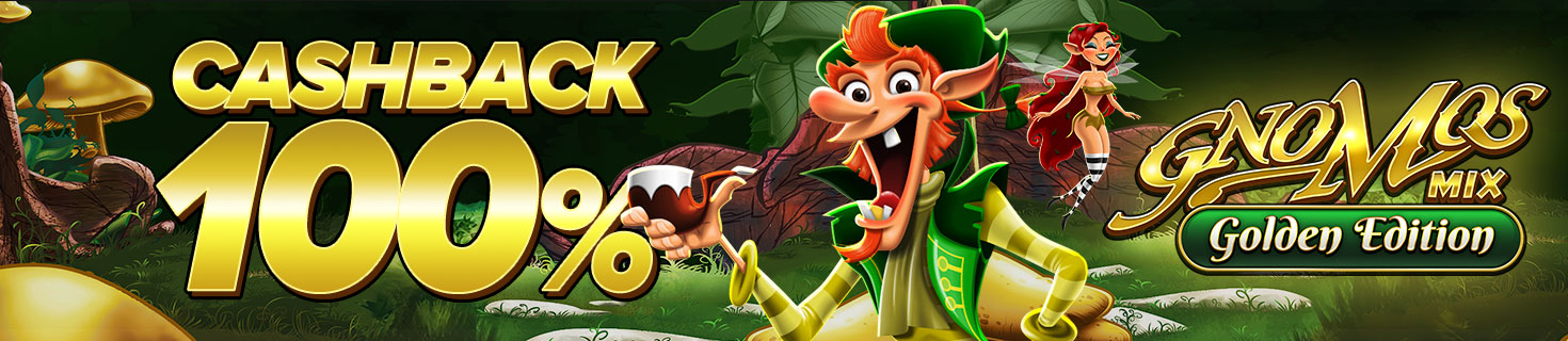 Devolución de hasta 100€ en Bono para la Slot Gnomos Mix Golden Edition de MGA