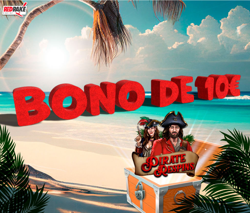 ¡10€ en Bono de Casino para jugar a la slot Pirate Respins de Red Rake!