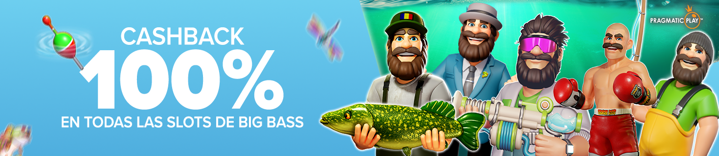 Te devolvemos el 100% de tus pérdidas en las Slots Big Bass de Pragmatic