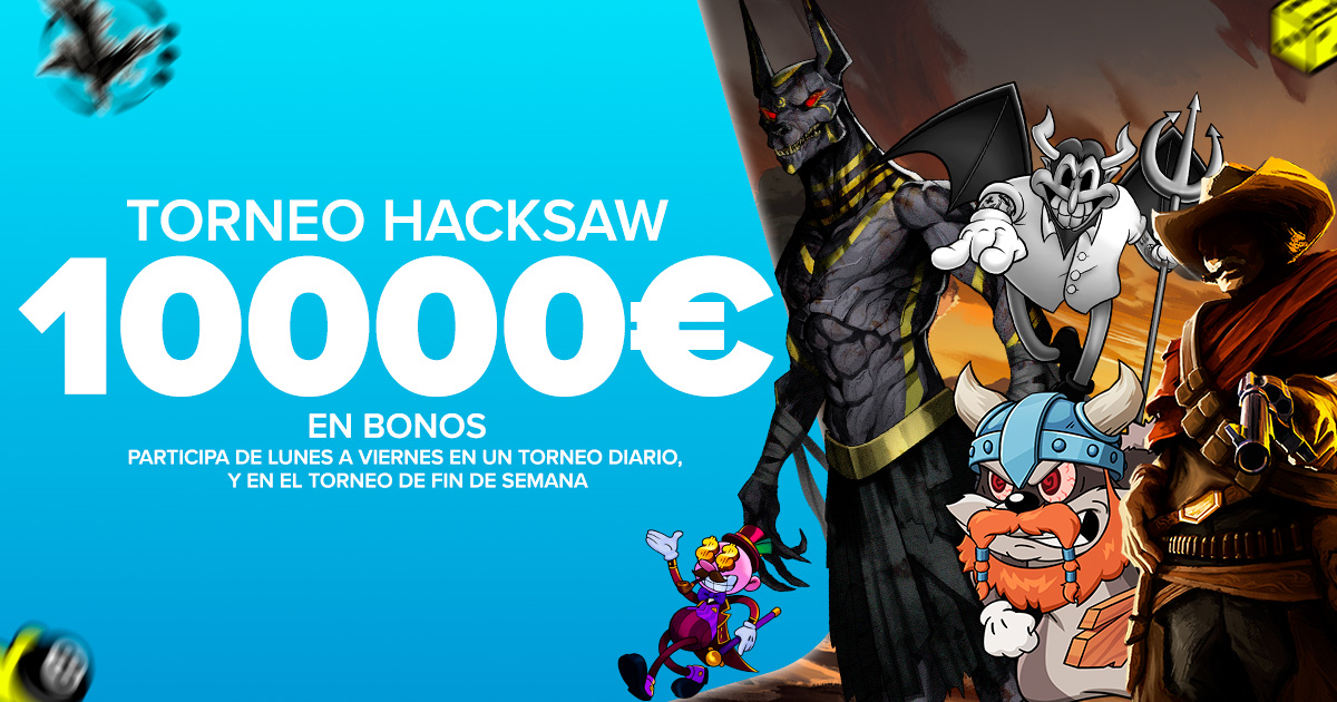 Participa en los Torneos de Slots de Hacksaw ¡10.000€ en Bonos de Casino!