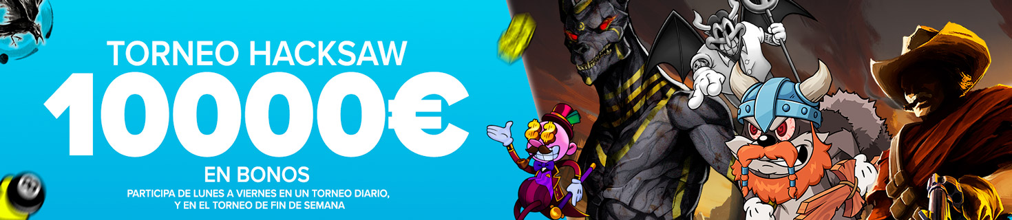 Participa en los Torneos de Slots de Hacksaw ¡10.000€ en Bonos de Casino!