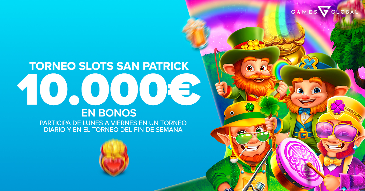 Participa en los Torneos de Slots St Patricks ¡10.000€ en Bonos de Casino!
