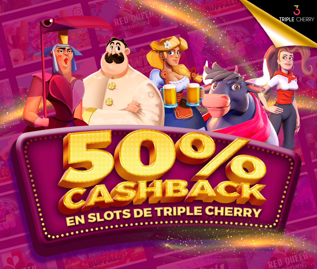 Te devolvemos el 100% de tus pérdidas en nuestras slots de Triple Cherry