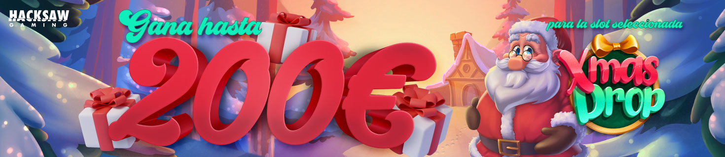 Gana hasta 200€ en Bono jugando a la Slot Xmas Drop