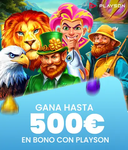 Gana hasta 500€ en Bono de Casino jugando a Playson