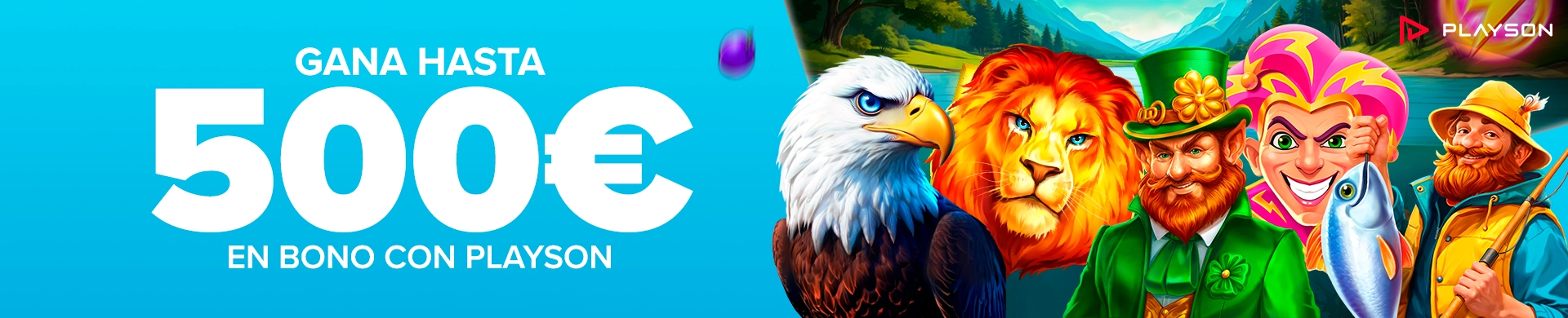Gana hasta 500€ en Bono de Casino jugando a Playson